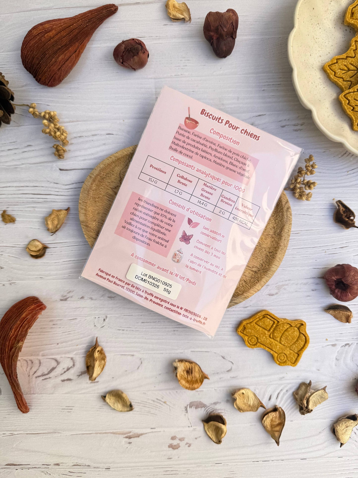 Biscuits pour chien automne – 3 biscuits glacés