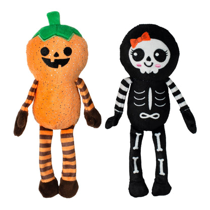 Duo de jouets Citrouille et Squelette Halloween
