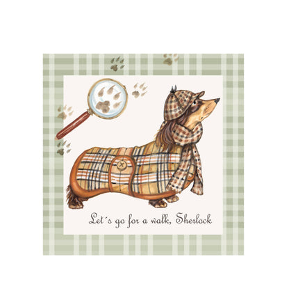 Sac en coton - Teckel Sherlock