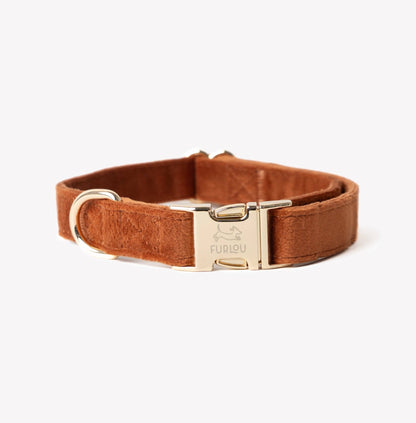 'Argile' - Collier pour chien en velours