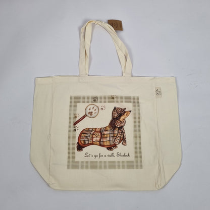 Sac en coton - Teckel Sherlock