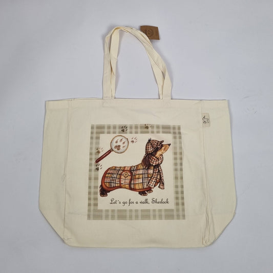 Sac en coton - Teckel Sherlock