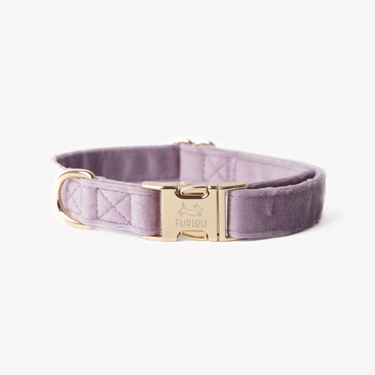 Collier pour chien en velours 'Lilas'