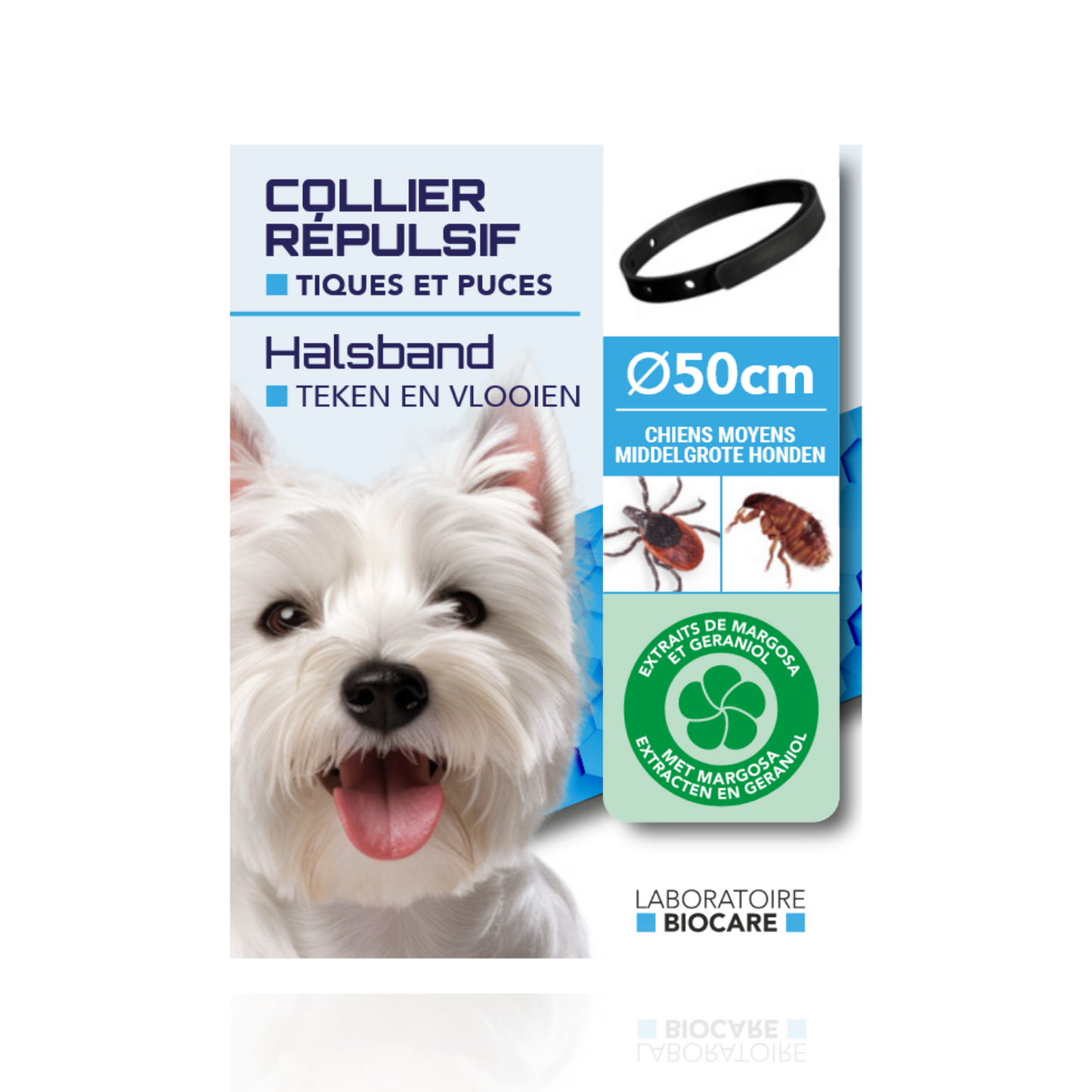 Collier répulsif pour chien - Anti-Puces & Tiques