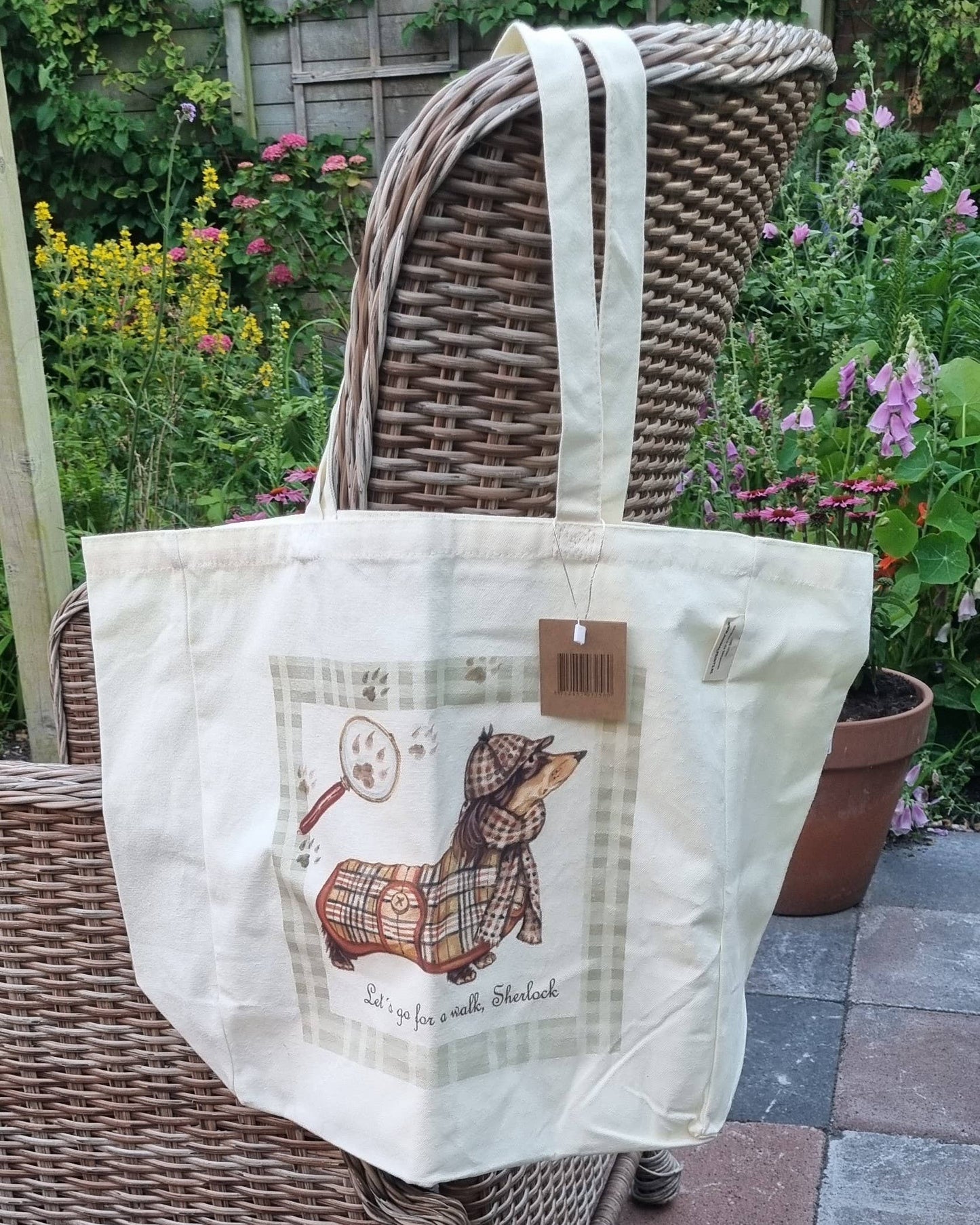 Sac en coton - Teckel Sherlock