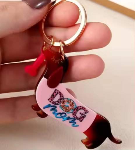 Porte-clés Teckel en acrylique